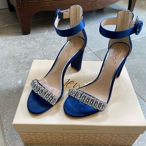 Jewel Badgley Mischa navy sandals, size 7.5